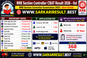 RRB Section Controller CBAT Result 2026