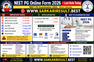 NEET PG Online Form 2026 – Last Date Today