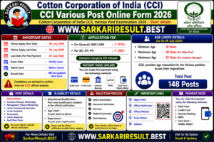 Cotton Corporation of India Post Online 2026