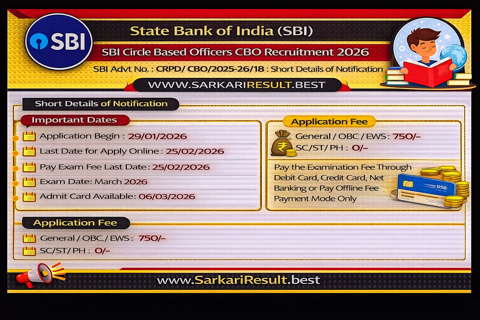 SBI Circle Based Officers CBO Recruitment 2026