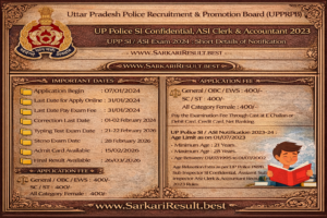 UP Police SI / ASI 2023 Final Result