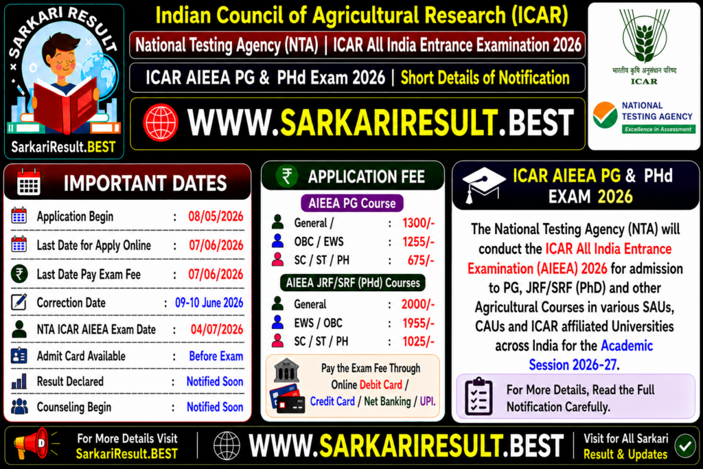 National Testing Agency Examination 2026