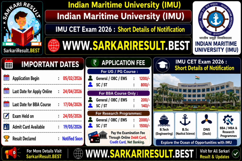IMU CET Admit Card 2026