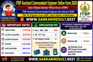 ITBP Assistant Commandant Engineer 2026